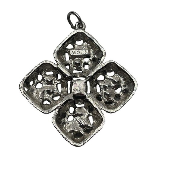 Vintage Avon Sierra Maltese Cross Faux Turquoise Pendant 1973 - Picture 2 of 5